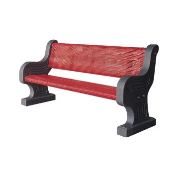 6.5-Ft. Thermoplastic-Coated Metal and Concrete Bench