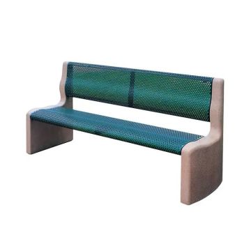 6' 8 Thermoplastic-Coated Metal and Concrete Bench