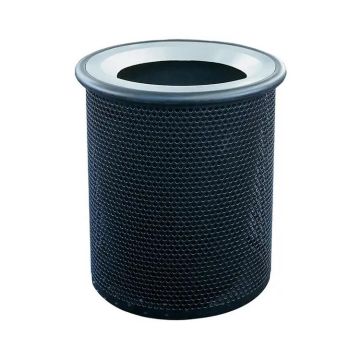 30-Gal. Round Open Top Coated Metal Trash Receptacle - 22D x 28H