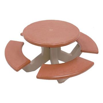 Polished Concrete Round Picnic Table