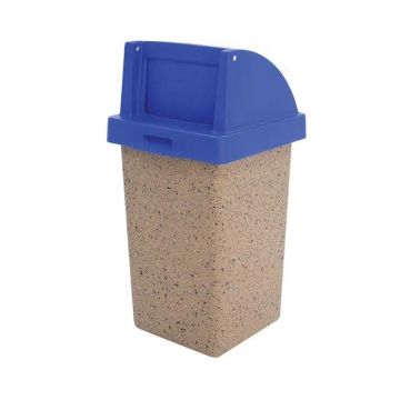 30-Gal. Square Receptacle with Push Door Lid