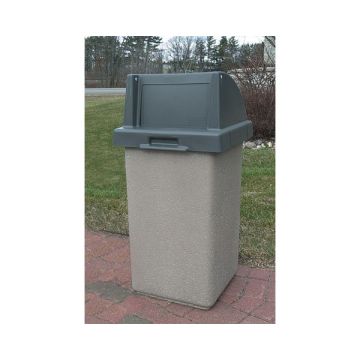 30-Gal. Square Receptacle with Push Door Lid