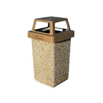 30-Gal. Square Receptacle with Four-Way Lid