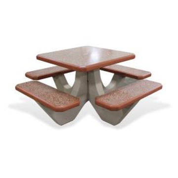 Polished Concrete Square Picnic Table