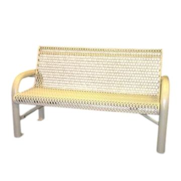 4-ft Grand Contour Plastisol Coated Bench, Expanded Metal