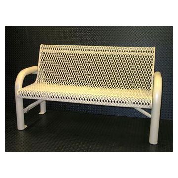 4-ft Grand Contour Plastisol Coated Bench, Expanded Metal