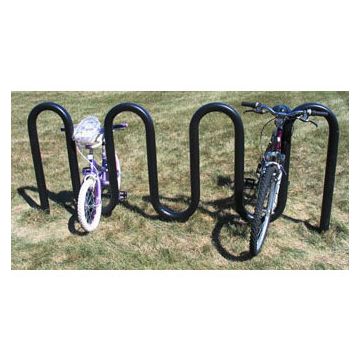 9-Bike 2-3/8 Premier Plastisol Coated Colored Wave Bike Rack