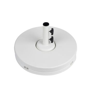 Large White Resin Concrete Filled Umbrella Base - 70 lbs