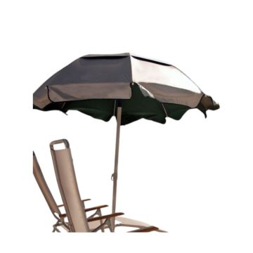 6' Diameter Beach Umbrella with 8-Panel Solar Reflective Umbrella Cover
