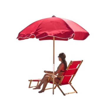 6.5' Diameter Steel Beach Umbrella with 6-Panel Heavy Gauge Vinyl Cover