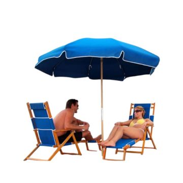 7.5 Diameter Steel Beach Umbrella with 8-Panel Heavy Gauge Vinyl Cover