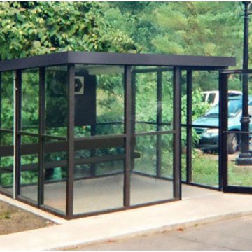 Flat Roof 1 Opening Smoking/Bus Shelter