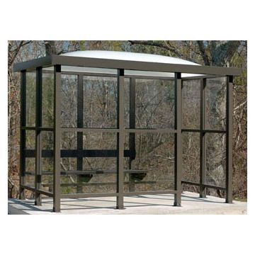Dome Roof 1 Opening  Smoking/Bus Shelter - With Bench