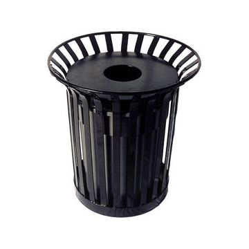 36-Gal. Vertical Slat Pattern Lexington Trash Receptacle