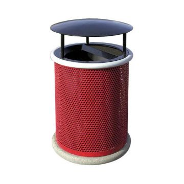 30-Gal. Classic Round Ash 'n Trash w Rain Hood.
