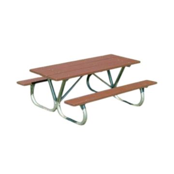 6-Ft. Heavy-Duty Wooden Picnic Table with Bolt-Thru Frame