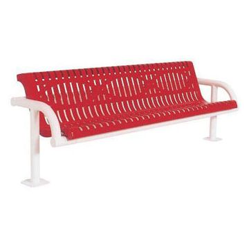 4-Ft. Contour Cantilever Add-On Bench with Back