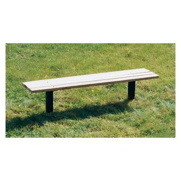 8-Ft. Wooden Flat Slat Park Bench without Back