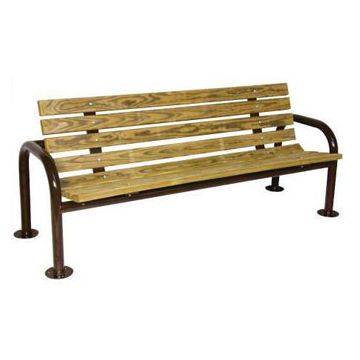 6-Ft. Wooden U-Frame Park Bench
