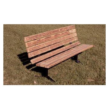 8-Ft. Wooden Single Sided Park Bench