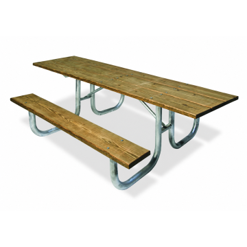 8-Ft. Heavy-Duty Double Sided ADA Wooden Picnic Table