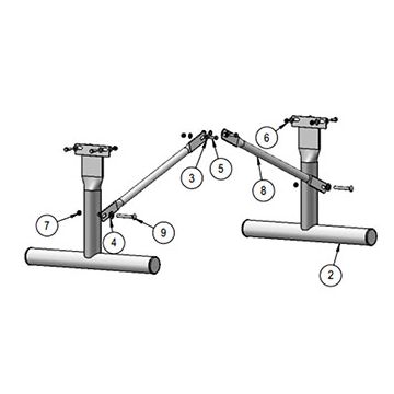 Heavy-Duty Frame for Team Bench without Back