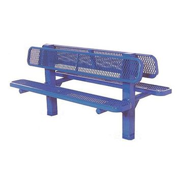 8-Ft. Double Sided Bollard Inground Bench