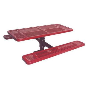 6-Ft. Single Pedestal Surface Mount Picnic Table