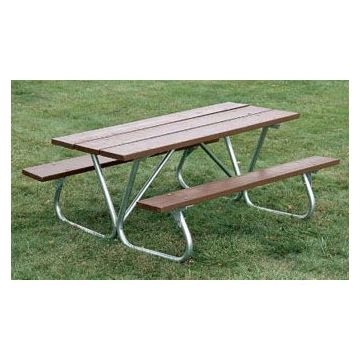Recycled Plastic Picnic Table with Bolt-Thru Frame