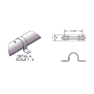 398 Series - 1-5/8" Surface Mount Strap Anchor Kit (Set of 2)