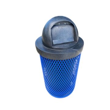 32-Gal. Expanded Metal Trash Receptacle