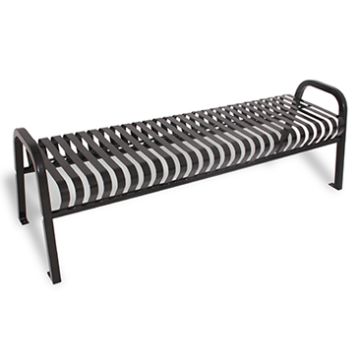 Plaza Strap Metal Bench without Backrest