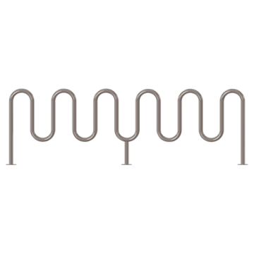 13 Bike Wave Rack - 2 3/8in Heavy-Duty - Galvanized