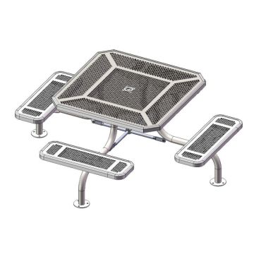 3 Seat Octagon Span Leg Picnic Table - ADA