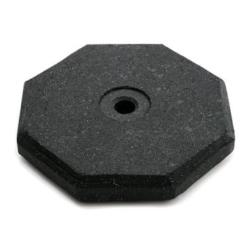 30lb Portable Recycled Rubber Octagonal Sign Base with Optional Wheels
