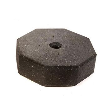 60lb Portable Recycled Rubber Octagonal Sign Base with Optional Wheels
