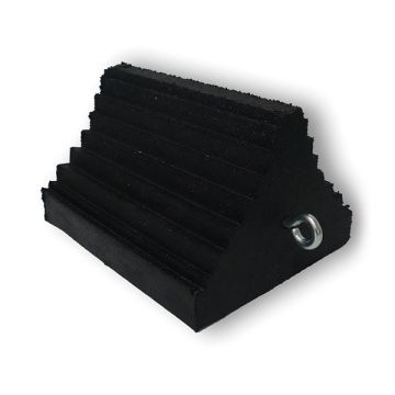 Recycled Rubber Ribbed Triangular Wheel Chock
