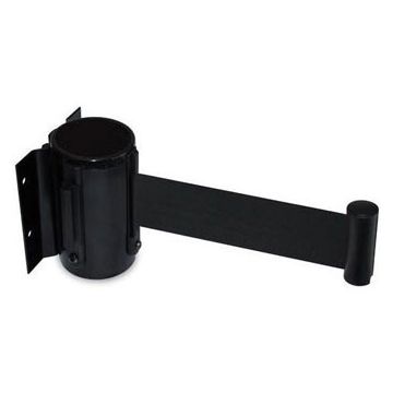 Black Steel Wall Mount with 7'-6L Retractable Belt