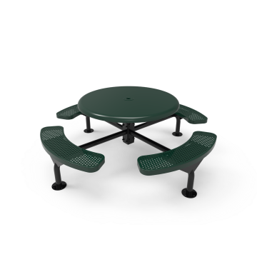 Nexus Series 46" Round Solid Top Picnic Table