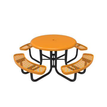 46" Round Solid Top Portable Picnic Table