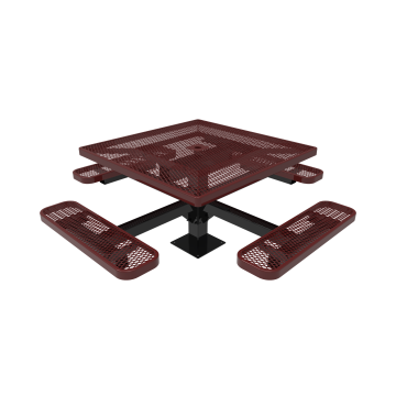 46" Square Pedestal Picnic Table