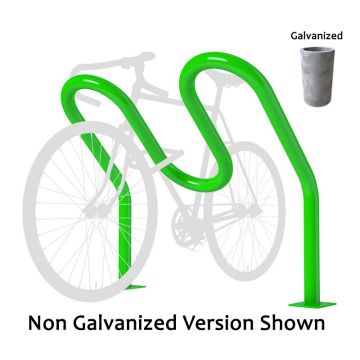 4 Bike - Tilted Wave Rack - Heavy-Duty - Galvanized