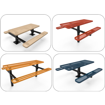 Rectangular Pedestal Picnic Table