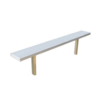 Aluminum Player's Bench without Backrest - Inground Mount