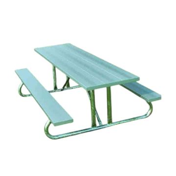 Heavy Duty Aluminum Picnic Table with Galvanized Frame