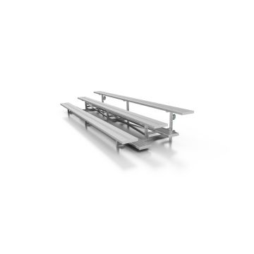 3 Row Low Rise Tip and Roll Bleachers - Sideline Series