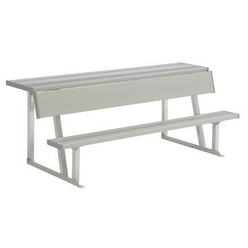 All-Aluminum Player's Bench with Back & Shelf