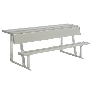 All-Aluminum Player's Bench with Back & Shelf