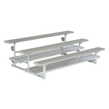 3 Row Tip and Roll Low-Rise Aluminum Bleacher - Shortstop Series