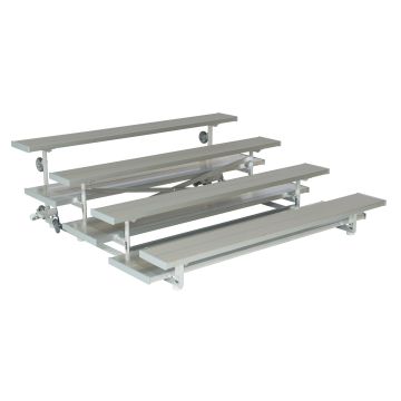 4 Row Tip and Roll Low-Rise Aluminum Bleacher - Vantage Series